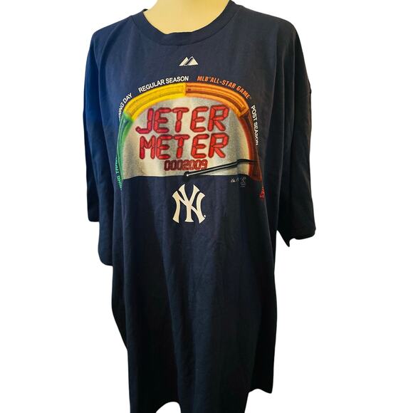 Jeter 2009 Vintage Collectible "Jeter Meter" Tee, Size 2XL, New York Yankees - Picture 2 of 6